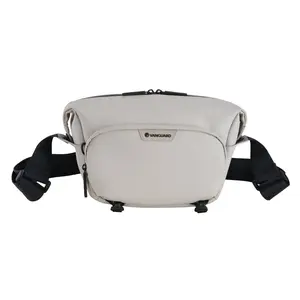 Vanguard VEO Lite S4L Camera & Everyday Shoulder Bag (Cream) – Fits Mirrorless Camera + 1–2 Lenses, 8.3" Tablet Sleeve, Removable Dividers, Easy-Clean Water-Resistant Design