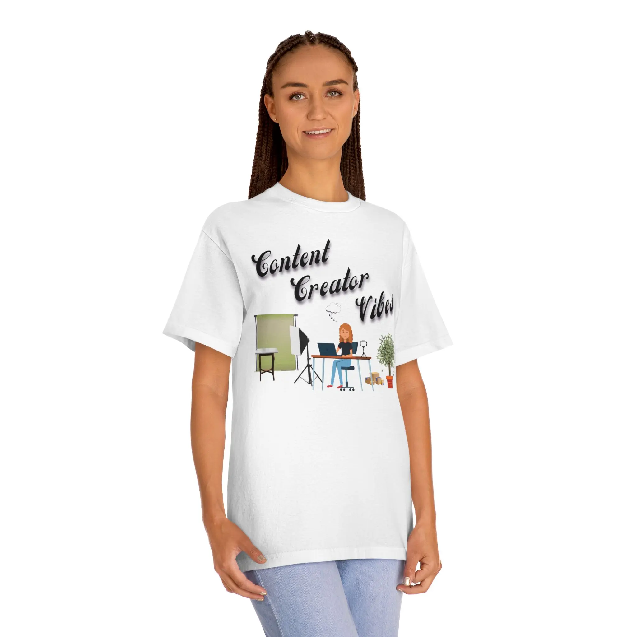 Content Creator Vibes Unisex Classic Tee, Graphic Tee, Blogger Shirt, Social Media Influencer Gift, Instagram Tee, YouTube Tee