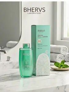 (Buy 1 Get 1 Refill) BHERVS Hydrating Foaming Facial Cleanser 120ml | Deep Clean & Moisture Mousse | Gentle Skincare for Dry Skin