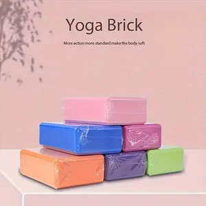 Multiple Color Yoga Bricks, Soft Non-Slip Foam Material, Multi-Color Blocks for Yoga Pilates Stretching Exercise, Ideal for Beginners Home Fitness