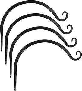 4-Pack Wall Mount Plant Hangers – Indoor Outdoor Brackets for Hanging Flower Pots, Bird Feeders, Wind Chimes & Lanterns