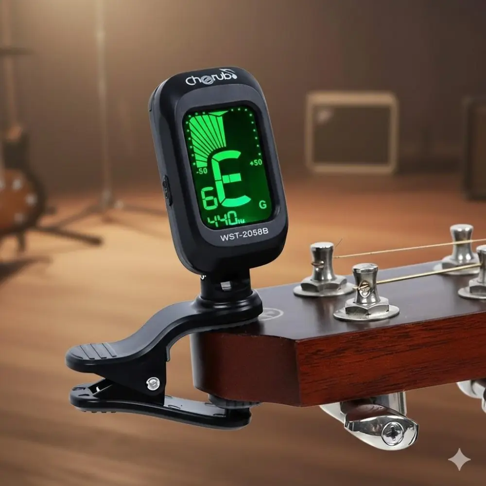 Professional Guitar Tuner Universal for Bass Ukulele Quick Tuning Tool Portable Outdoor Performance Camping Essential Accurate Tuning Device