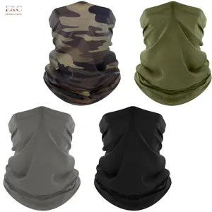 EC 4 Pack UV Protection Cooling Breathable Neck Gaiter, Outdoor Hiking Bandana Scarf Face Mask for Men Women Daily Outdoor Use