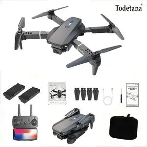 E88 Pro Foldable Drone with HD Dual Camera, Altitude Hold & One-Key Takeoff/Landing, 360° Flip, Headless Mode – Portable RC Quadcopter for Beginners, Outdoor Fun & Gift Idea