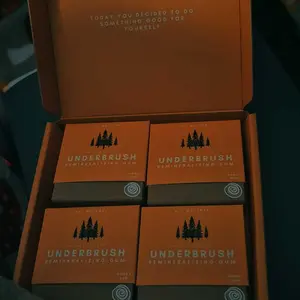 Product Review of Honey Bun  UNDERBRUSH Remineralizing Chewing Gum with Nano-Hydroxyapatite for Teeth and Gum Protection - 30 DAY SUPPLY Sweet Natural from **