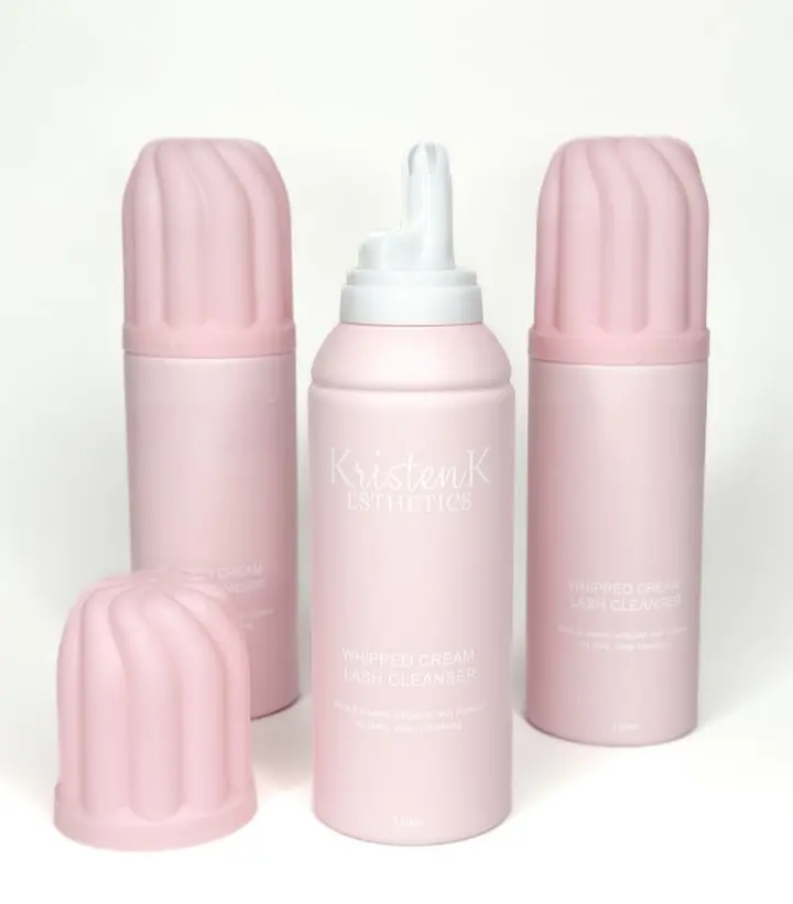 KristenK Esthetics Whipped Cream Lash Cleanser - Cruelty-Free & pH-Balanced Formula for Healthy Lashes & Better Retention - Gentle & Skin Loving Ingredients - Perfect for Daily Use