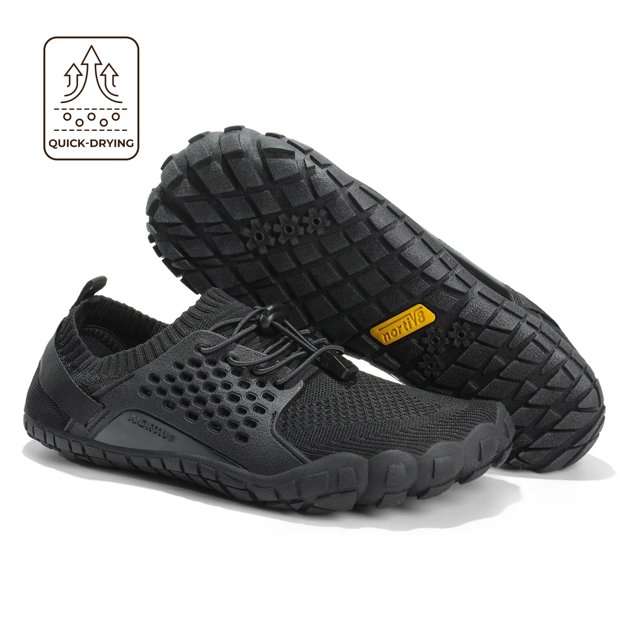 NORTIV 8 Men's Water Shoes Barefoot Athletic Lightweight Sports Aqua Shoes Outdoor Swim Fishing Hiking Diving Surf Walking Water Shoe TREKMAN