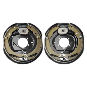 VEVOR Electric Trailer Brake Assembly, 12" x 2", 1 Pair Self-Adjusting Electric Brakes Kit for 7000 lbs Axle, 5-Hole Mounting, Backing Plates for Braking System Part Replacement (1 Right + 1 Left)