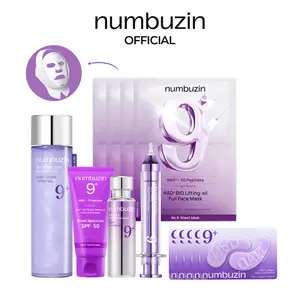 [numbuzin Official] No.9 Ultimate NAD+ Routine Set | No.9 Toner + Essence + Eye Cream + Under Eye Patches + Full-face Mask + Sunscreen | Firming, Wrinkles, Fine Lines, Anti-aging | NAD+, Peptides based | 9 to 9 Skincare Routine