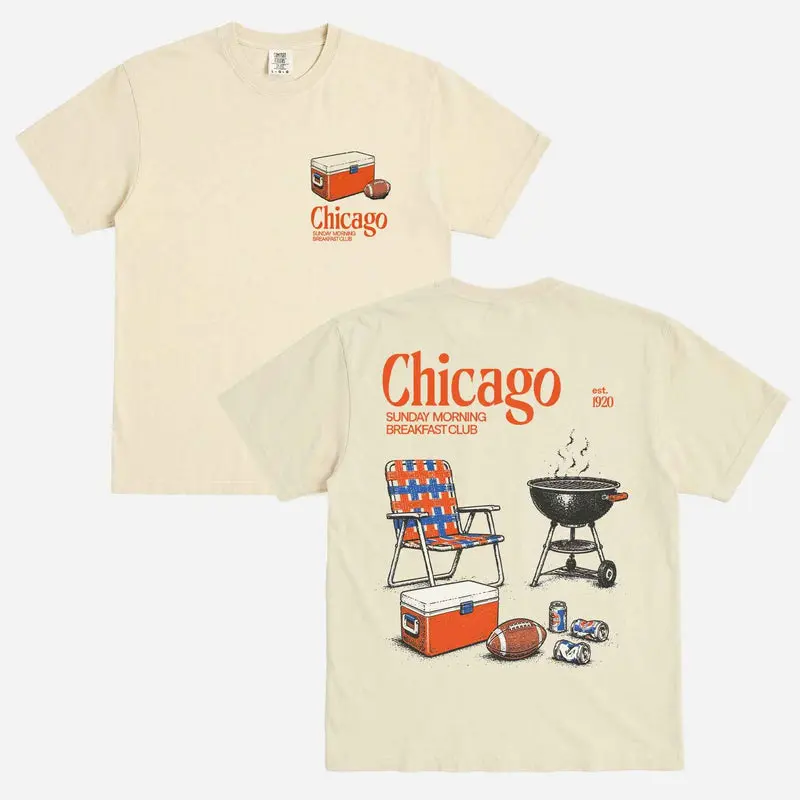 [Comfort Color Shirt] FUNNY CHICAGO FOOTBALL FAN TAILGATING  TEE