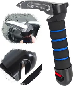 Adjustable Handlebar Car Door Assist Support Handle Multifunctional Latch Bar for Seniors Handicapped Durable Ergonomic Foam Rubber Grip Blue Black Automotive Vehicle