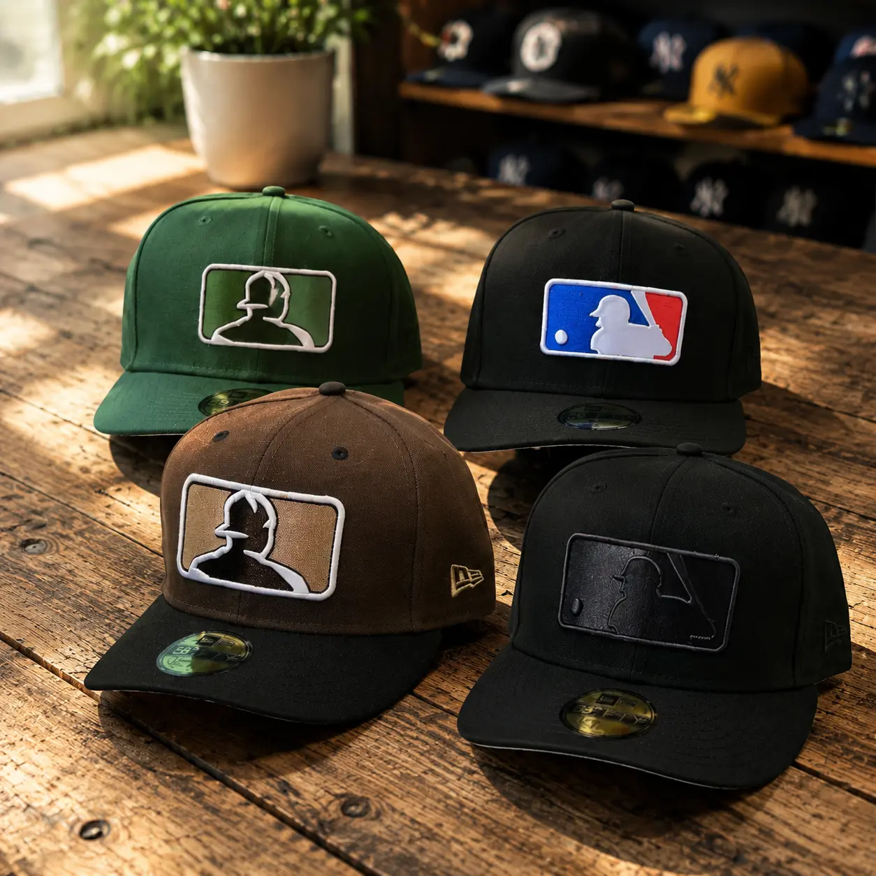 New Era MLB Logo Collection Baseball Cap – Classic Embroidered League Patch Hat, Adjustable Snapback Streetwear Style, Unisex Casual Sports Fashion