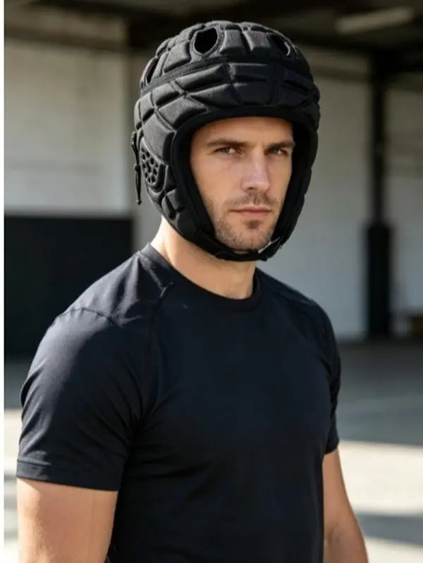 Multi-Sport Protective Helmet, Shockproof Head Guard for Football Soccer Rugby Baseball Cycling Roller Skating Training,Men's, Ice Hockey, Breathable, Engineered For Impact Resistance, Extreme Sports, General Protection, Football Rugby, High-Risk Sports