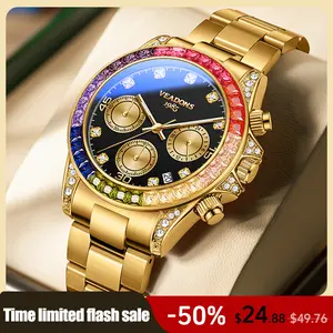 【TikTokShopBlackFriday】Men's Business Rhinestone Decor Analog Quartz Watch Function Luminous calendar timing Fashionable Watch Daily Decor Jewelry Birthday Gift For Him Party Daily Accessory