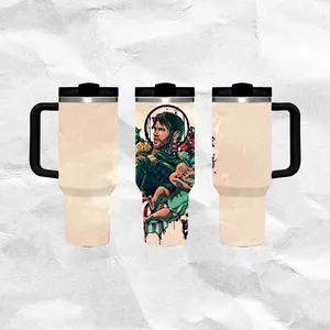 Solider Boy & HomeLander - The Boys Water Bottle Stainless Steel Thermos Keeps Drinks Hot Cold 24H Portable Travel Mug Gothic Minimal Design Gift for Him Her