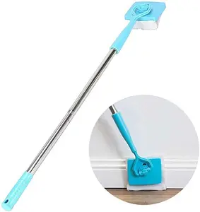 Baseboard Buddy Retractable Cleaning Brush Mop – Extendable Baseboard, Wall & Floor Cleaner