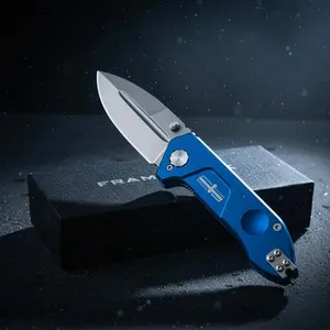 Extrema Ratio Frame Rock Folding Kitchen & Fruit Knife N690 Stainless Steel Blade with T6 Aluminum Handle Italian Craft Collectible Gift Knife for Cooking Outdoor & Everyday Use