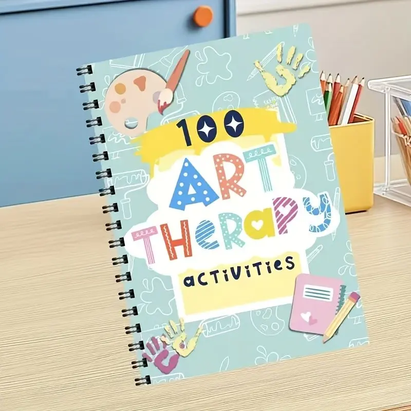 100 Art Therapy Worksheets for Teens, Emotional Counseling, Social Workers, Stress Relief, Anxiety Reduction, Self-Acceptance, Creative Expression, Art Sketchbooks