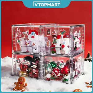 Vtopmart Transparent Stackable Drawer Organizer, Perfect for Pantry, Under the Sink, Organizing Snacks, Cosmetics, Tampons,Medicines,Pet supplies, FREE Stickers, Valentines Gift Ideas