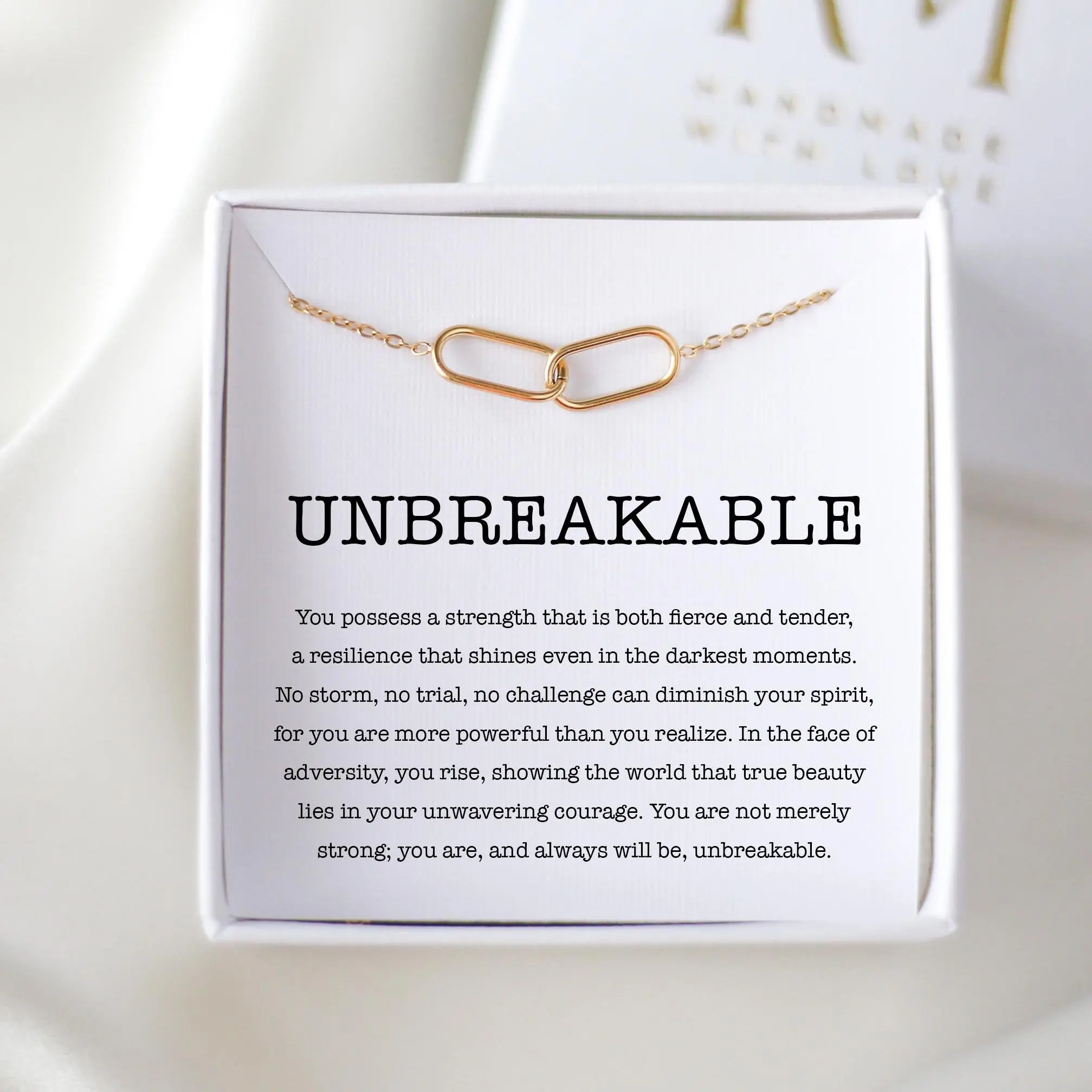 modmints Necklace for Women, Minimalist Interlocking Rings Pendant on an Adjustable Chain, Waterproof and Tarnish-Resistant Metal Jewelry Gift, Minimalist Chain