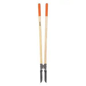 VEVOR Post Hole Digger, Heavy Duty Post Hole Digger with Wood Handle, Manual Hole Digger with Scale Markings and Metal Blade, Post Hole Digger Tool for Digging Yard Work Gardening Outdoors, 57.5-Inch