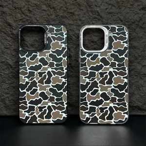 Vintage Camo Black Shockproof Phone Case For iPhone 17 Air 16 Promax 15 Plus 14 13 12 11, Compatible with MagSafe Magnetic Sitka Camouflage.affordable anti-fall vintage cover.QXD219