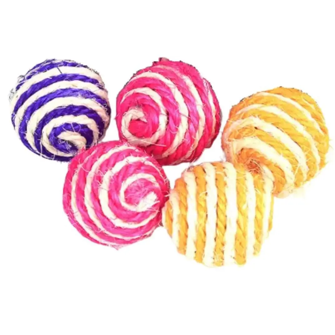 5-Pack Sisal Cat Scratching Balls