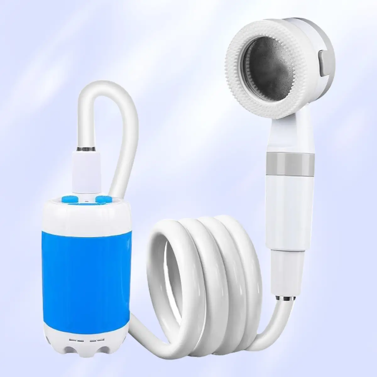 Portable Outdoor Camping Shower Pump Rechargeable Electric with Intelligent Digital Display Works for Pet Bathing Camping Hiking RV Dishwashing Surviv