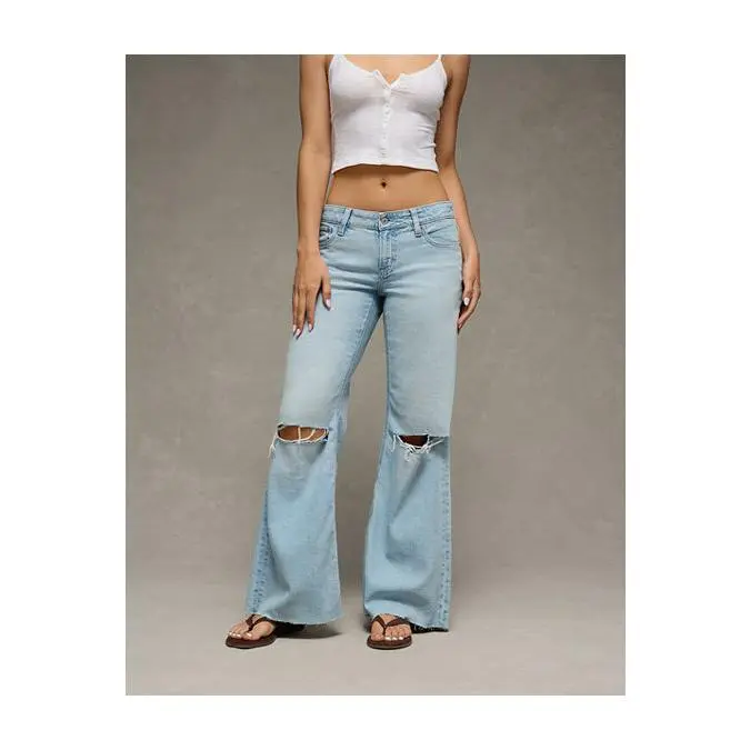 AE Dreamy Drape Stretch Super Low-Rise Baggy Flare Jean