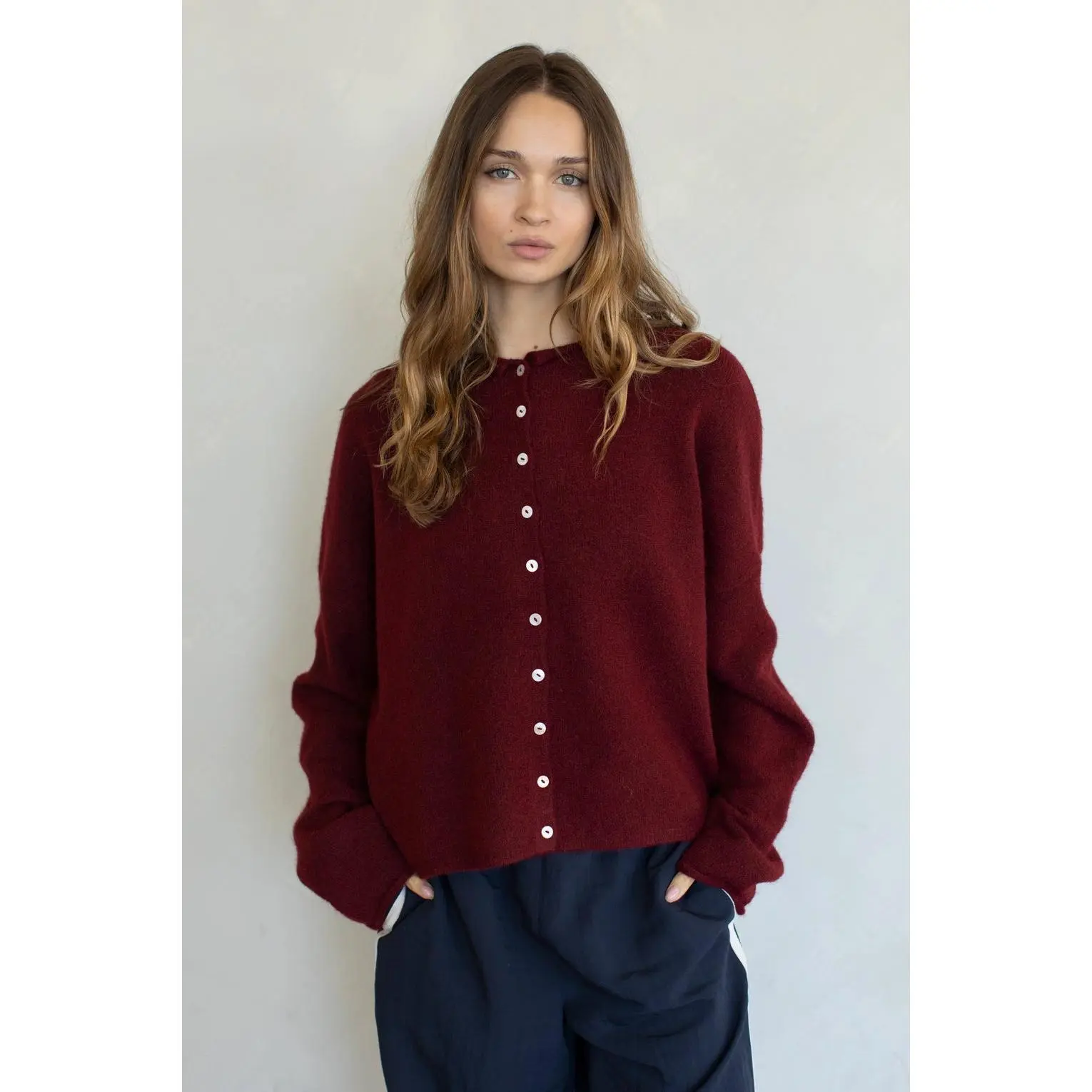 Things Between Piper Cardigan - Wine