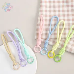 9-Pack Multi-Color Short Wrist Lanyards, Anti-Lost Handmade Braided Cotton Phone Straps, DIY Accessories for Keychains & Charms (Sports & Outdoor Camping Hiking Picnic Use)