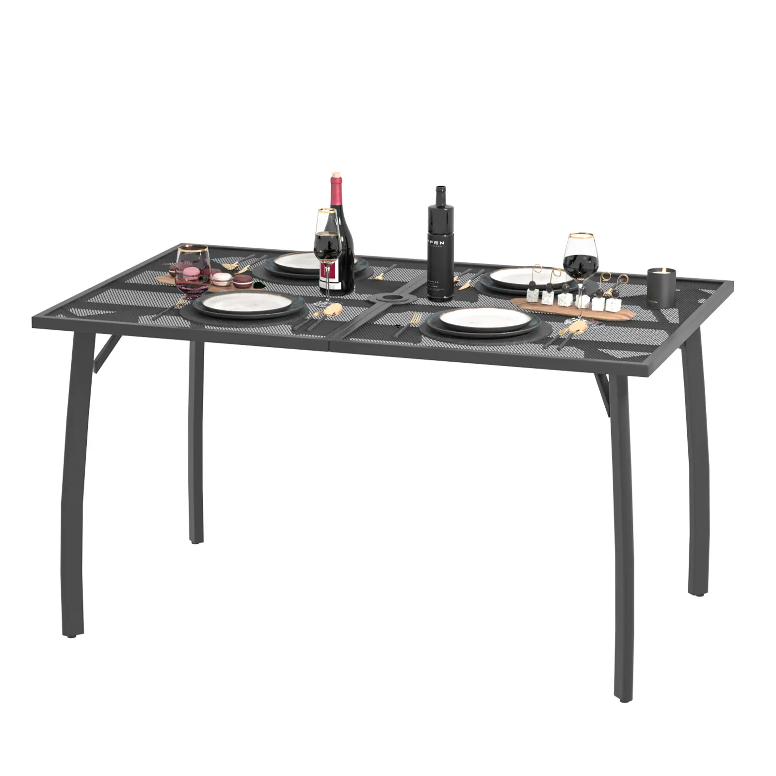 【Only Rectangle Table】AECOJOY Outdoor Rectangle Table for Deck & Garden
