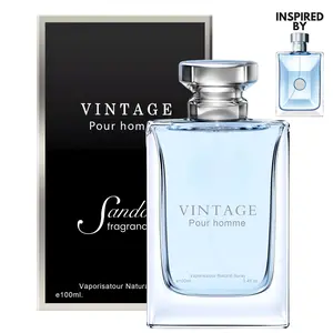 Sandora Fragrances Men's Cologne – Lemon, Bergamot, Neroli, Cedar – Fresh, Citrus, Aromatic, Woody – Long-Lasting Eau de Parfum 3.4 fl oz