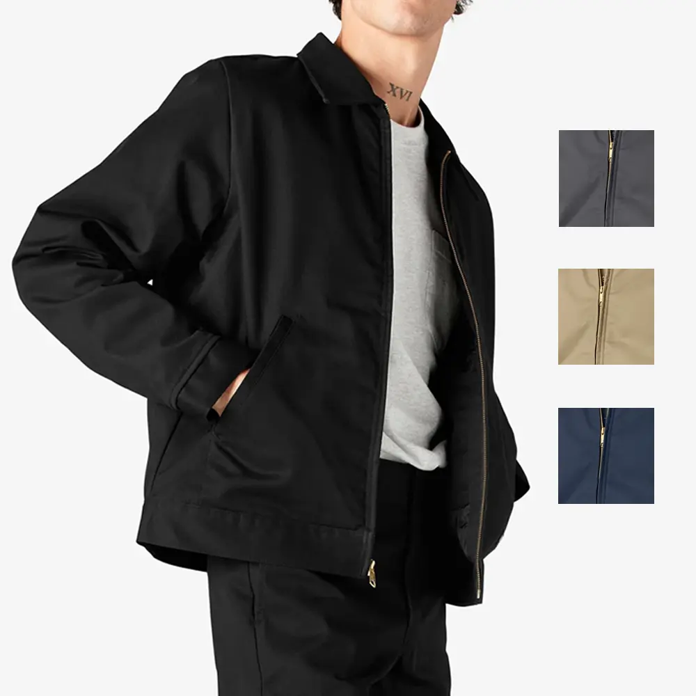 Dickies Men's TJ15 Insulated Eisenhower Jacket Full Zipper Work Jackets Workwear Coats Menswear