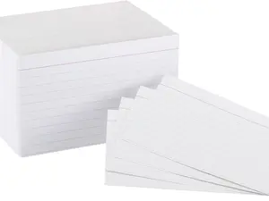 Heavy Weight Ruled Lined Index Cards, 300 Count, 100 Pack of 3, White, 3 x 5 Inch Card