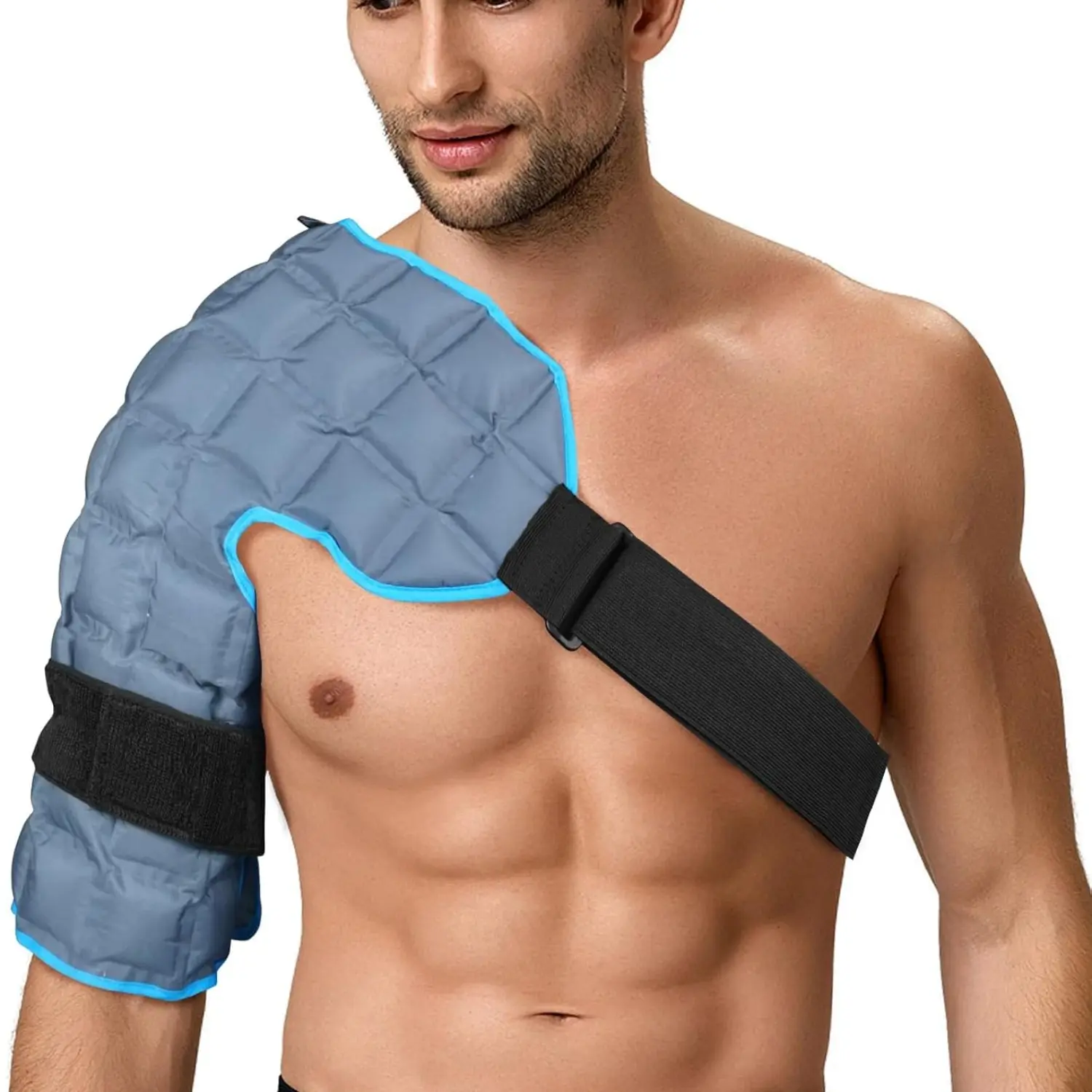 Reusable Ice Pack for Shoulder Pain Relief, Effective Rotator Cuff Treatment, Ideal for Sports Injuries & Muscle Strain, Attachable Ice Packs, Ice Compress