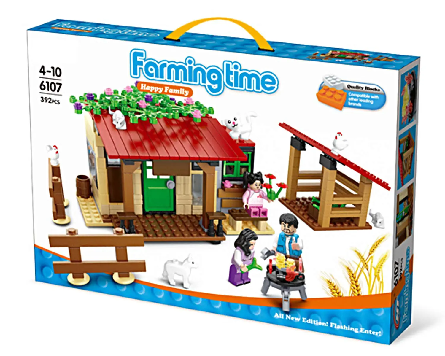 Happy Family Farming Time Series Standard Block Toy Building Brick Set (392 pcs)