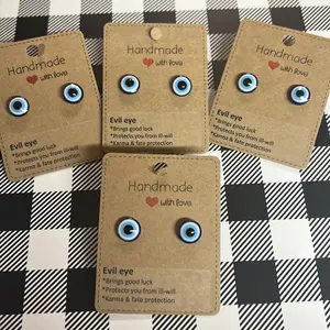 Crystal Earrings Evil Eye