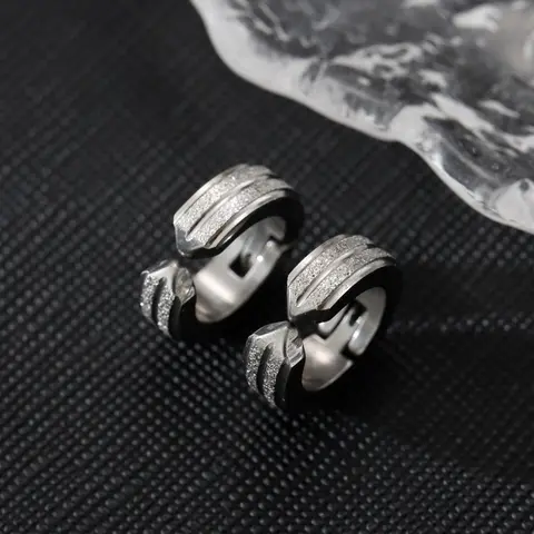 Rhinestone Decorated Shining Earrings (1 Pair), Men's Fashionable Stainless Steel Ear Clip, Casual Jewelry for Party, Daily Clothing Decor, Trendy All-match & Exquisite Jewelry for Birthday Gift, High Quality Earrings