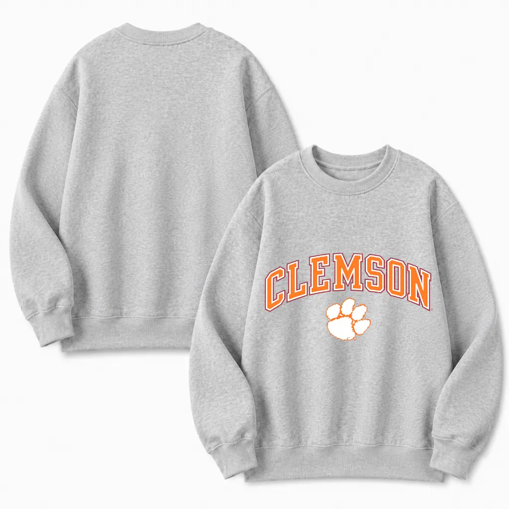 Vintage Varsity Graphic Tee – Retro College Style Oversized Streetwear T-Shirt Clemson