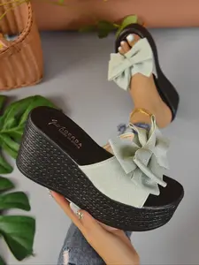 Women's Comfortable Thick Sole Wedge Sandals, Minimalist Style Slip-Ons for School Work Commute, Fashionable Casual Walking Shoes