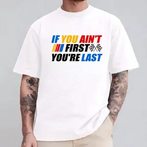 If You Ain't First You're Last Shirt, Talladega Nights Tshirt, Race day, Shower Gift, Romper Bib Set Unisex