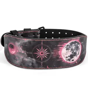 1pc Weightlifting Fitness Belt with Star Chart - Adjustable Waist And Back Support, Suitable for Deep Squat Hard Pull Bodybuilding Training