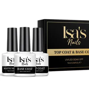 Kit de brillo y base Isa’s Nails – Acabado Gel UV/