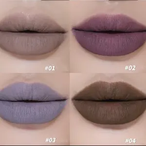Carmela Velvet Matte Makeup Lipstick Balm, Bean Sand Color, Long-Lasting Hydrating Formula, Perfect for Daily Use & Special Occasions