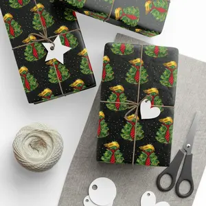 Political Trump Christmas Wrapping Paper , MAGA Gift Wrap, Elon Musk Meme Wrapping Gift For Holiday, Funny Gift
