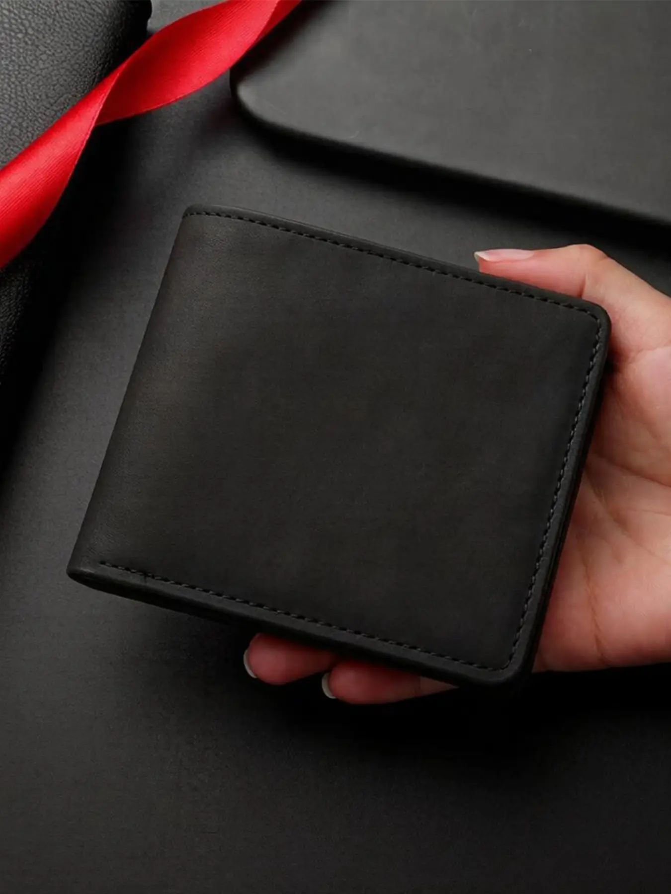 Men's Wallet, Simple Design Matte Finish, Minimalist Wallet, Slim Wallet, Ultra-Thin Soft Leather, Daily Use Convenience, Perfect Gift for Holidays, Bifold Wallet, Minimalist Money Wallet