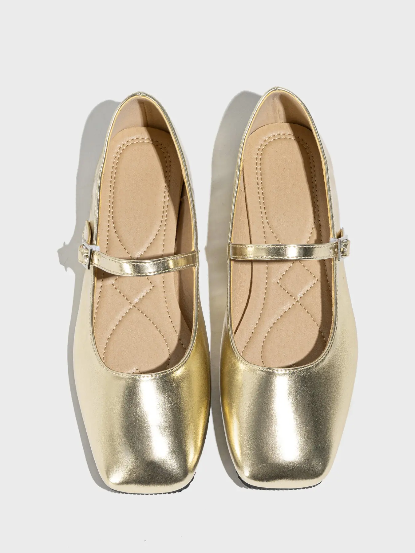 Gold Silver Comfortable Casual Versatile Flat Shoes, Fashion Vintage One-Step Design, Relaxed Daily Wear, Elegant Commuter Style, Adjustable Flats, All Seasons
