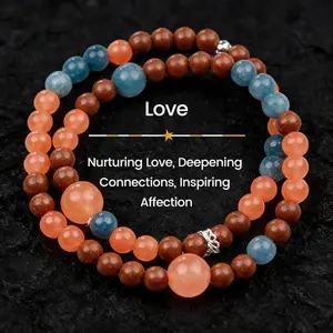Handmade Natural Herbal Aromatherapy Bead Bracelet • Double-Strand Focus & Calm Mindful Everyday Bracelet