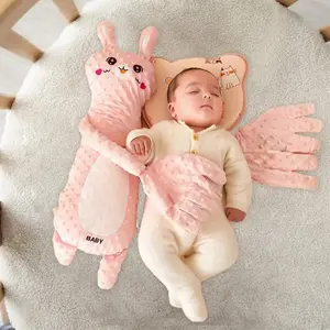 Little Bunny Patting Pillow Toddlers - Pink Solid Color Pattern Baby Patting Sleep Pillow - Close-fitting Patting Pillow Comfortable Sleep Soother